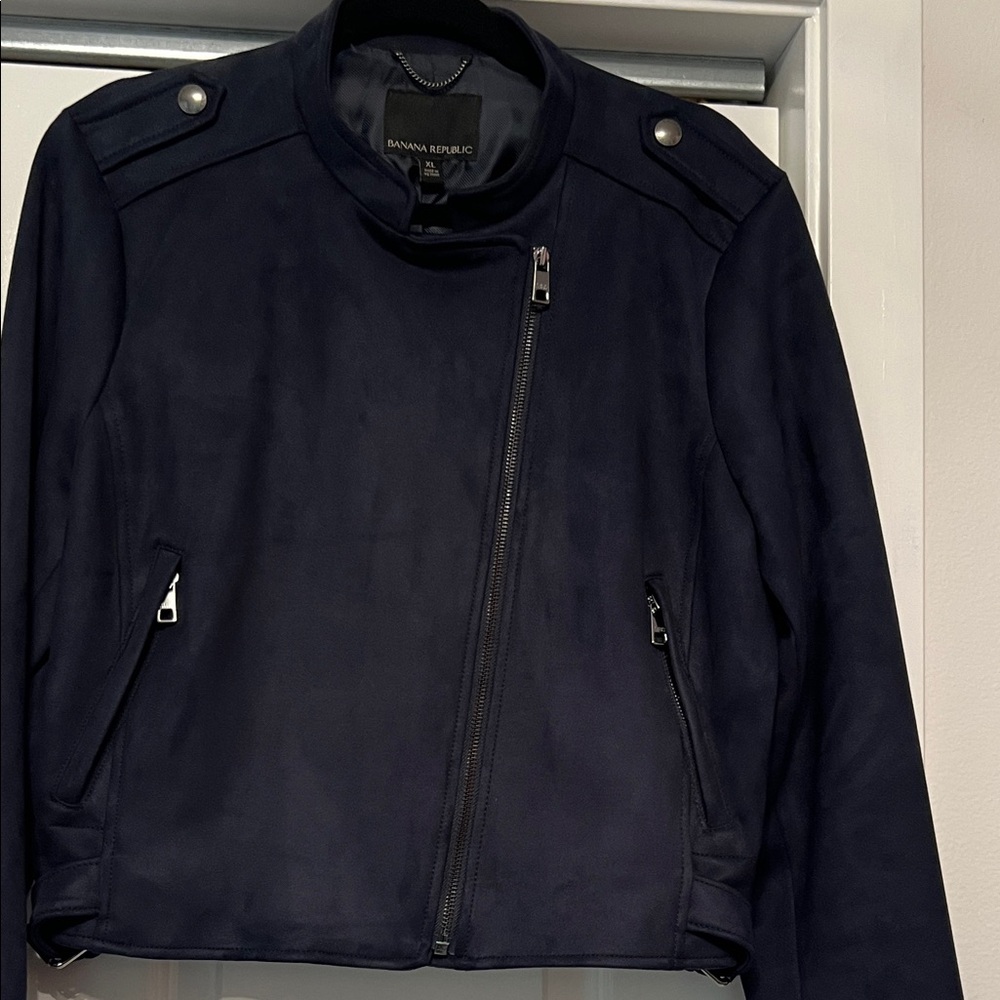 Woman's Banana Republic Faux Suede Moto Jacket - XL
